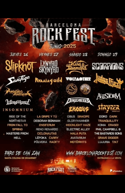 HORARIOS DEL ROCK&nbsp;FEST