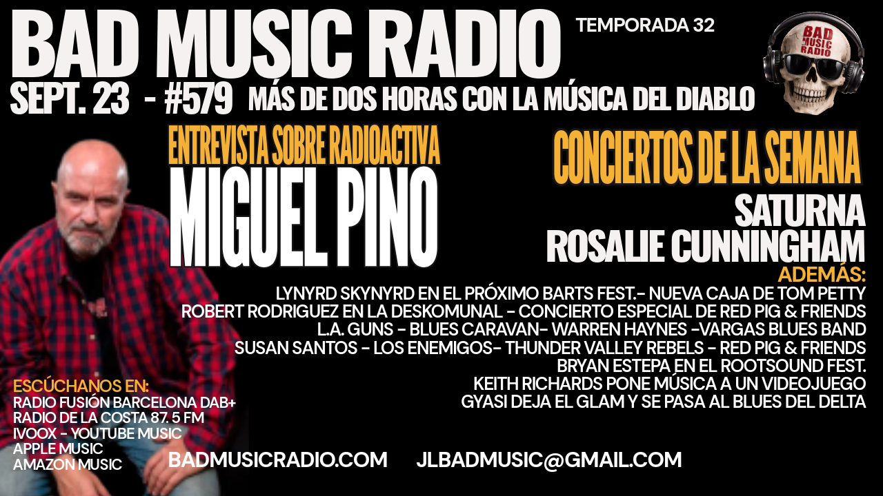 Bad Music Radio # 579. Entrevista con Miguel Pino del trío Radioactiva